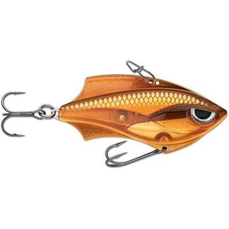 Rapala RapV Blade 5, 2 38 Oz, Vmc 6 And 8 Hooks, Metal Frame, Molten Copper RVB05MLC